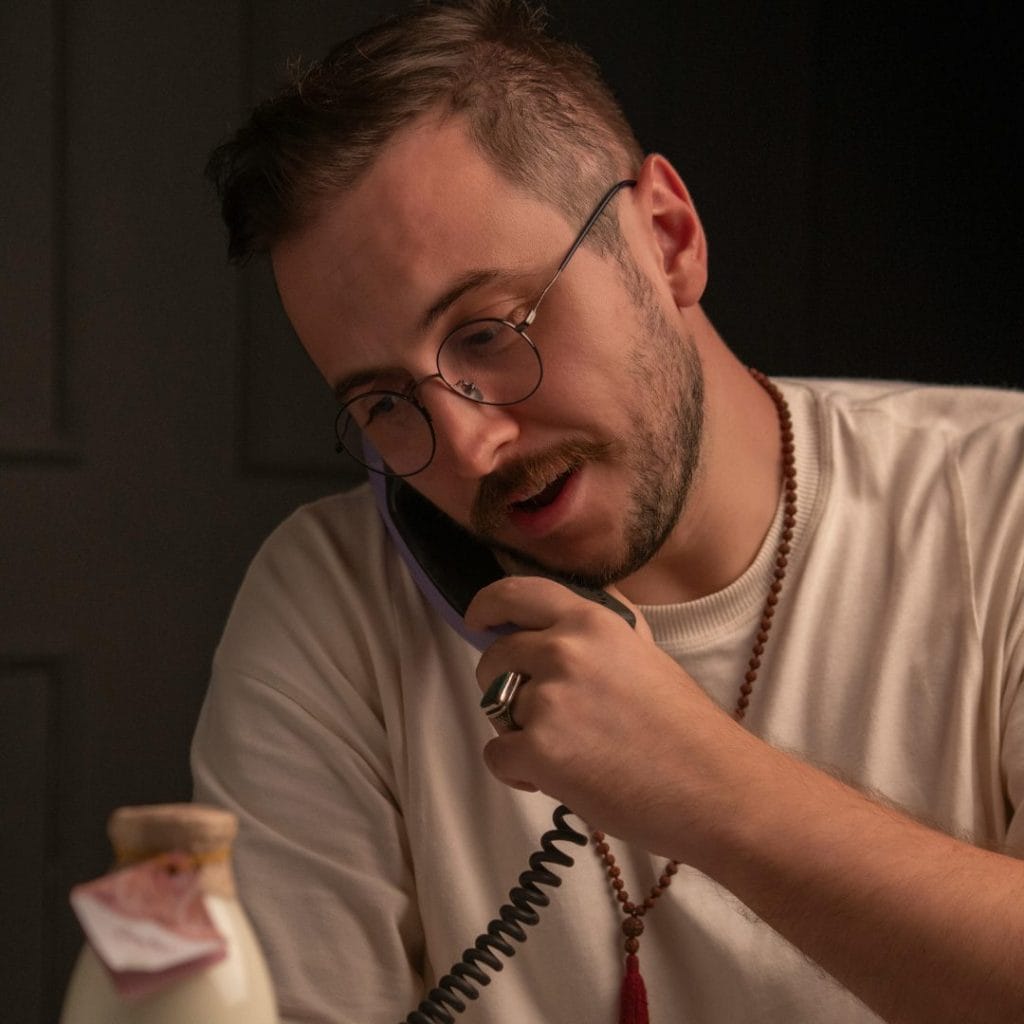 Speaking on the phone