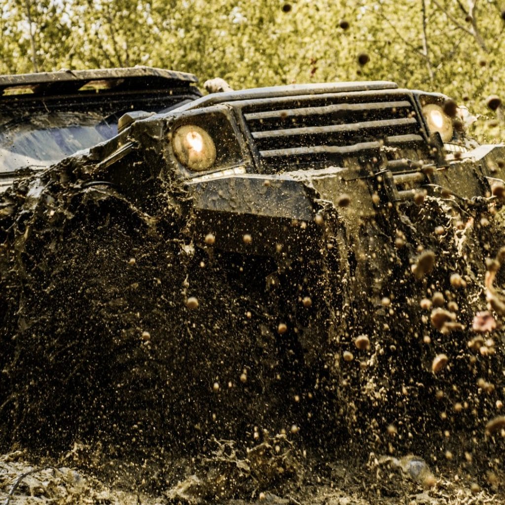 Off roading in the mud